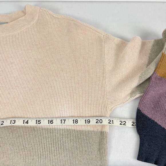 Prana Desert Road Organic Cotton Color Block Sweater Size S - Picture 6 of 12